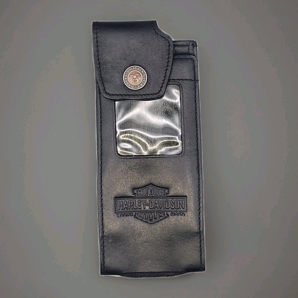 Harley Davidson Motorcycles Leather Flip Phone Case Belt Clip Holder Pouch